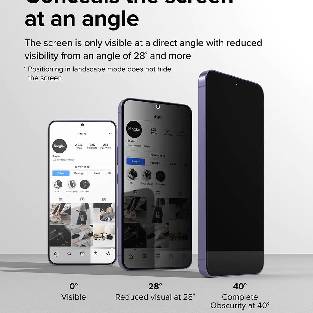 Ringke - Easy Slide kaljeno staklo (2 kom) za Samsung Galaxy S24 Plus - Privacy