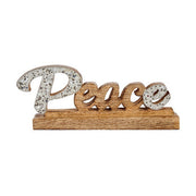 Ukrasna figura Krist+ Peace Srebrna Šljokice 6 x 13 x 31 cm