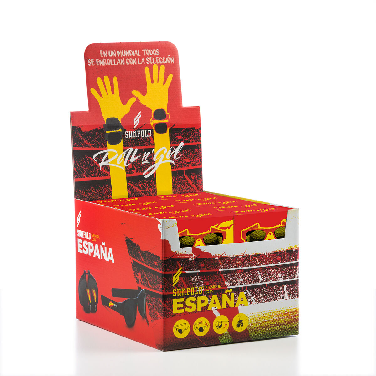 Paket rashladni dozator piva InnovaGoods i 2 sklopive sunčane naočale Sunfold Spain Red