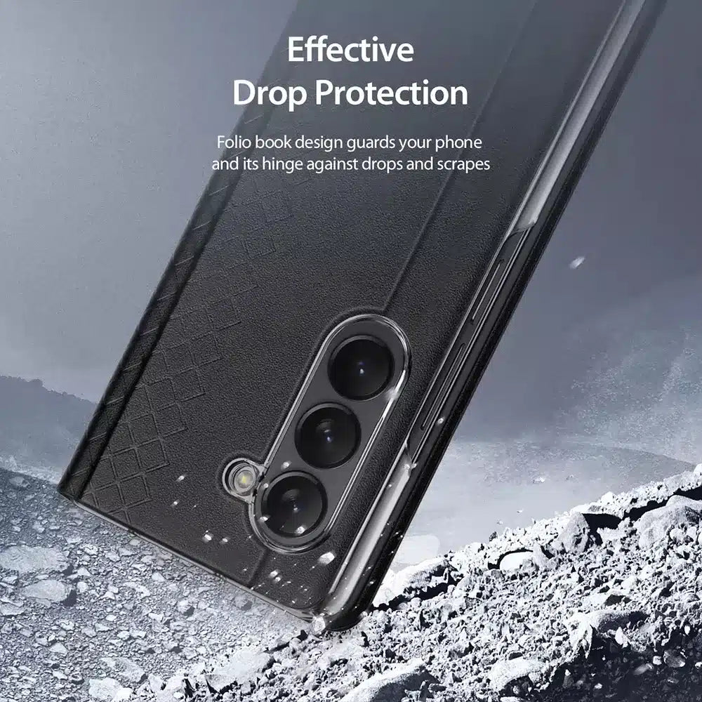 DUX DUCIS Bril - kožna maska za Samsung Galaxy Z Fold5 5G crna