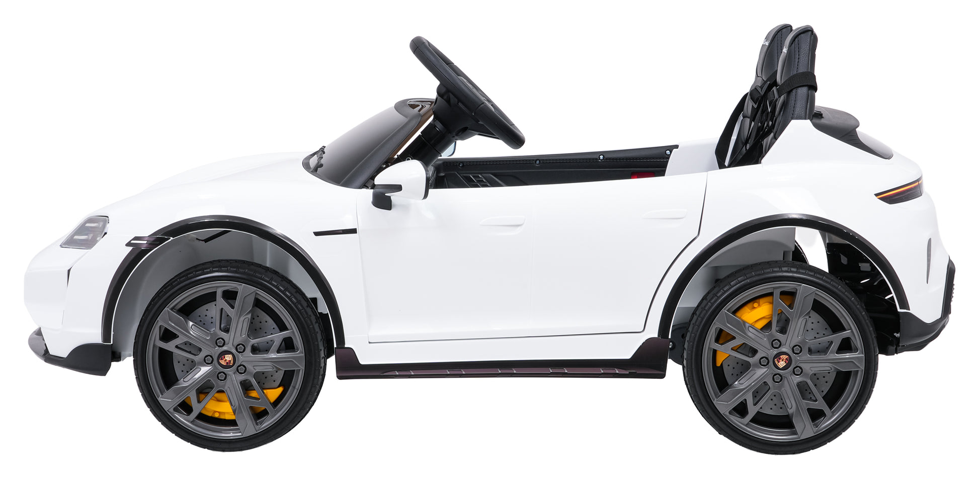 Licencirani auto na akumulator Porsche Taycan Turbo S - dvosjed - bijeli
