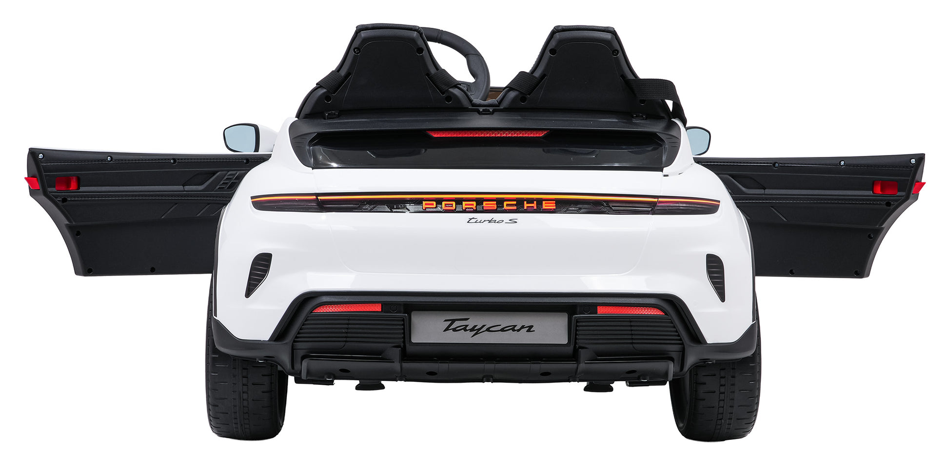 Licencirani auto na akumulator Porsche Taycan Turbo S - dvosjed - bijeli