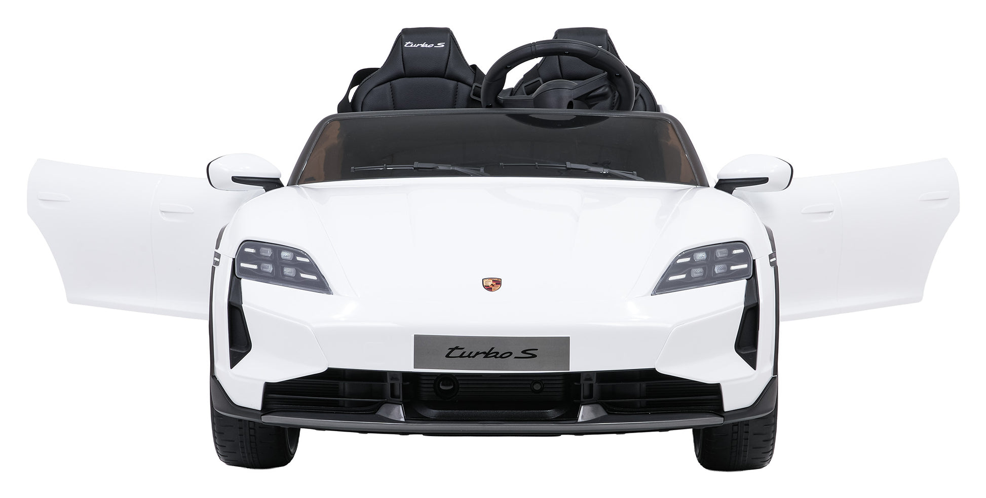 Licencirani auto na akumulator Porsche Taycan Turbo S - dvosjed - bijeli