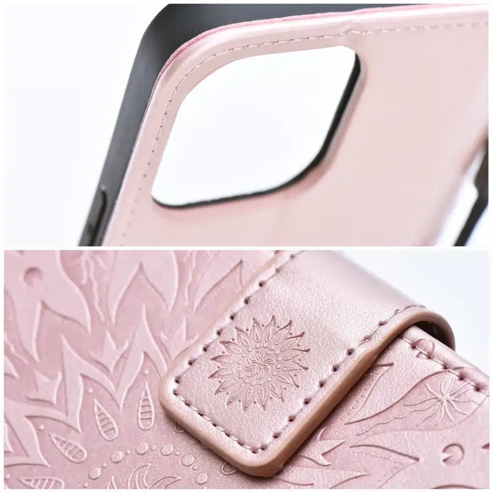 MEZZO Book case preklopna torbica za XIAOMI Redmi Note 14 5G mandala rose gold