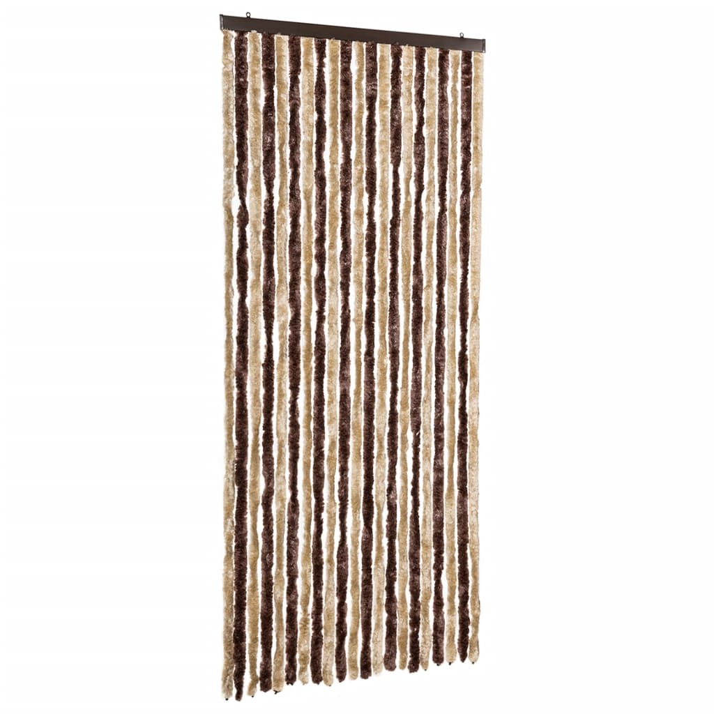 Zastor protiv insekata bež-svjetlosmeđi 90 x 220 cm šenil