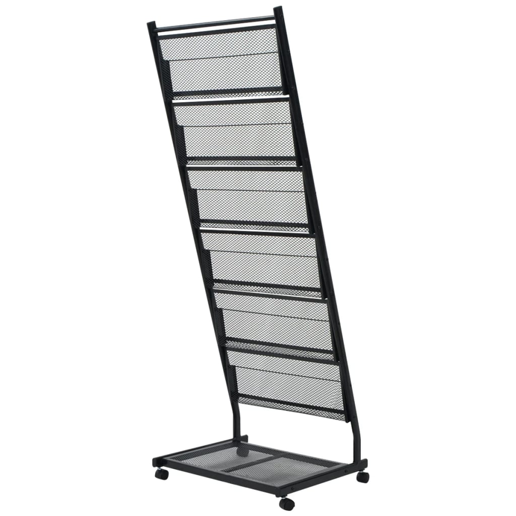 Stalak za Časopise 47,5x43x133 cm crna A4