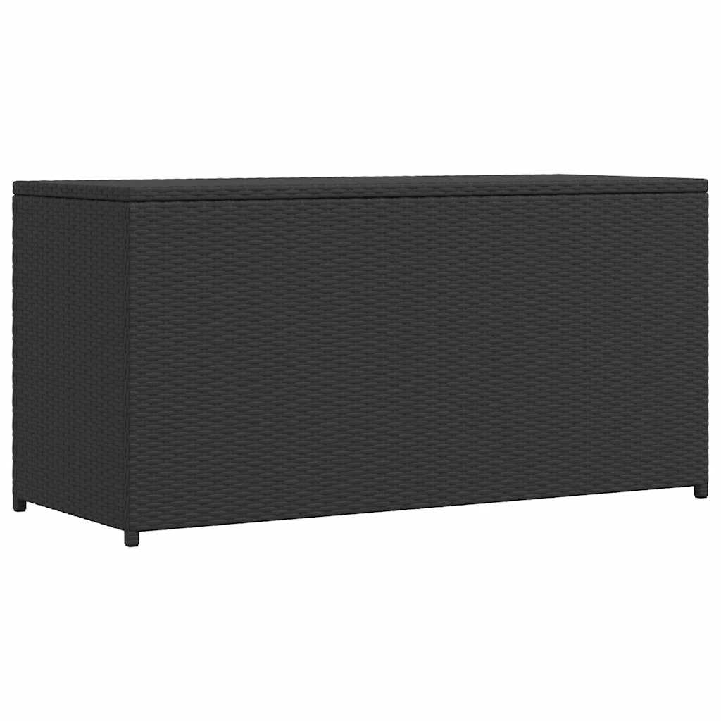 Vrtna kutija za pohranu crna 120 x 50 x 60 cm od poliratana