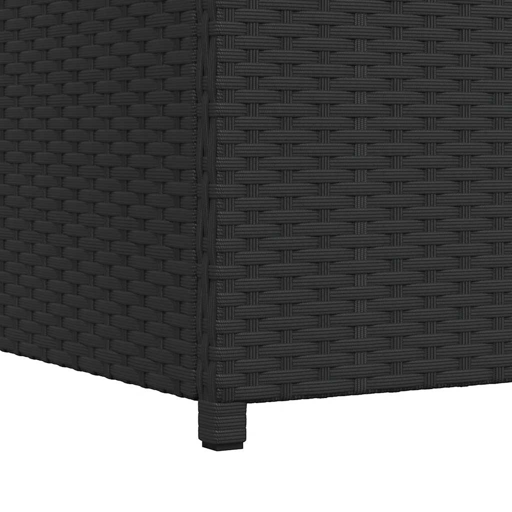 Vrtna kutija za pohranu crna 120 x 50 x 60 cm od poliratana