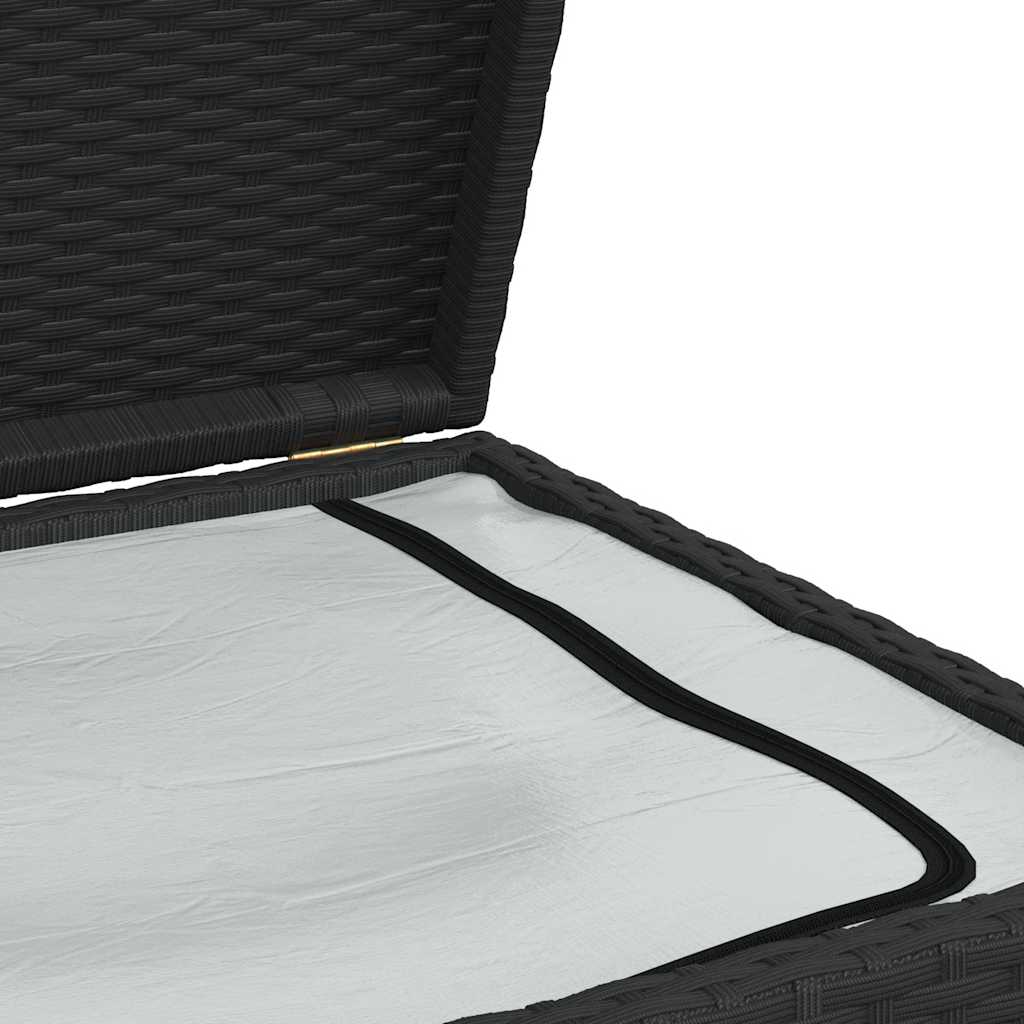 Vrtna kutija za pohranu crna 120 x 50 x 60 cm od poliratana