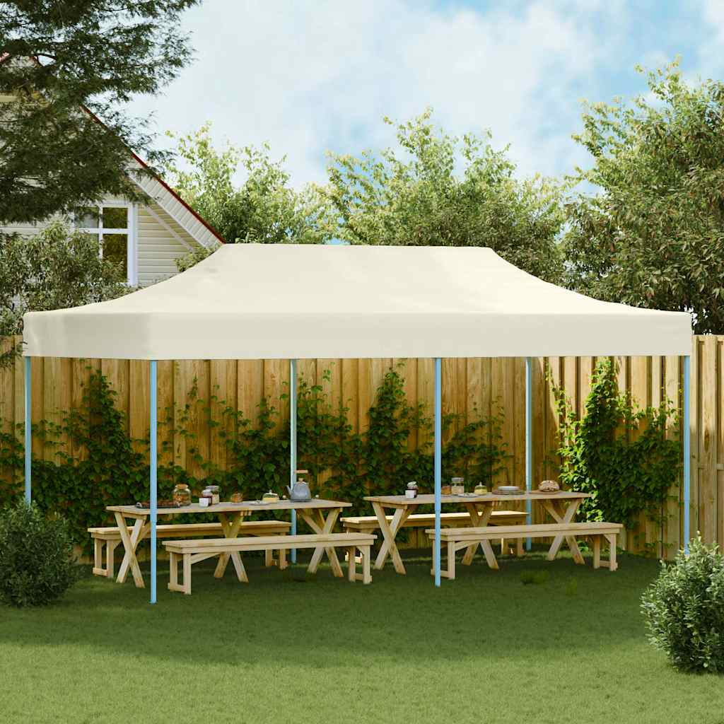 Sklopivi Pop-Up Šator 3x6 m Krem Bijeli