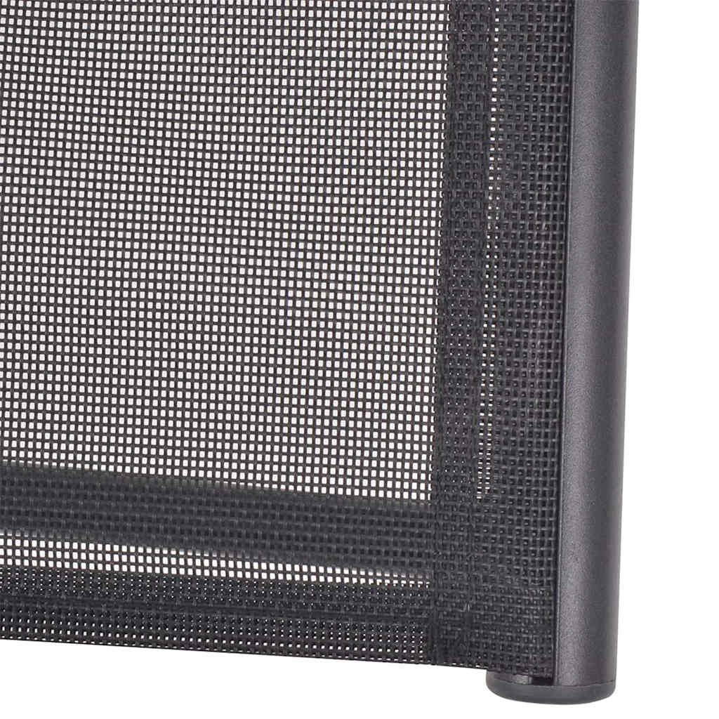 Nagibna ležaljka od aluminija i tekstilena crna