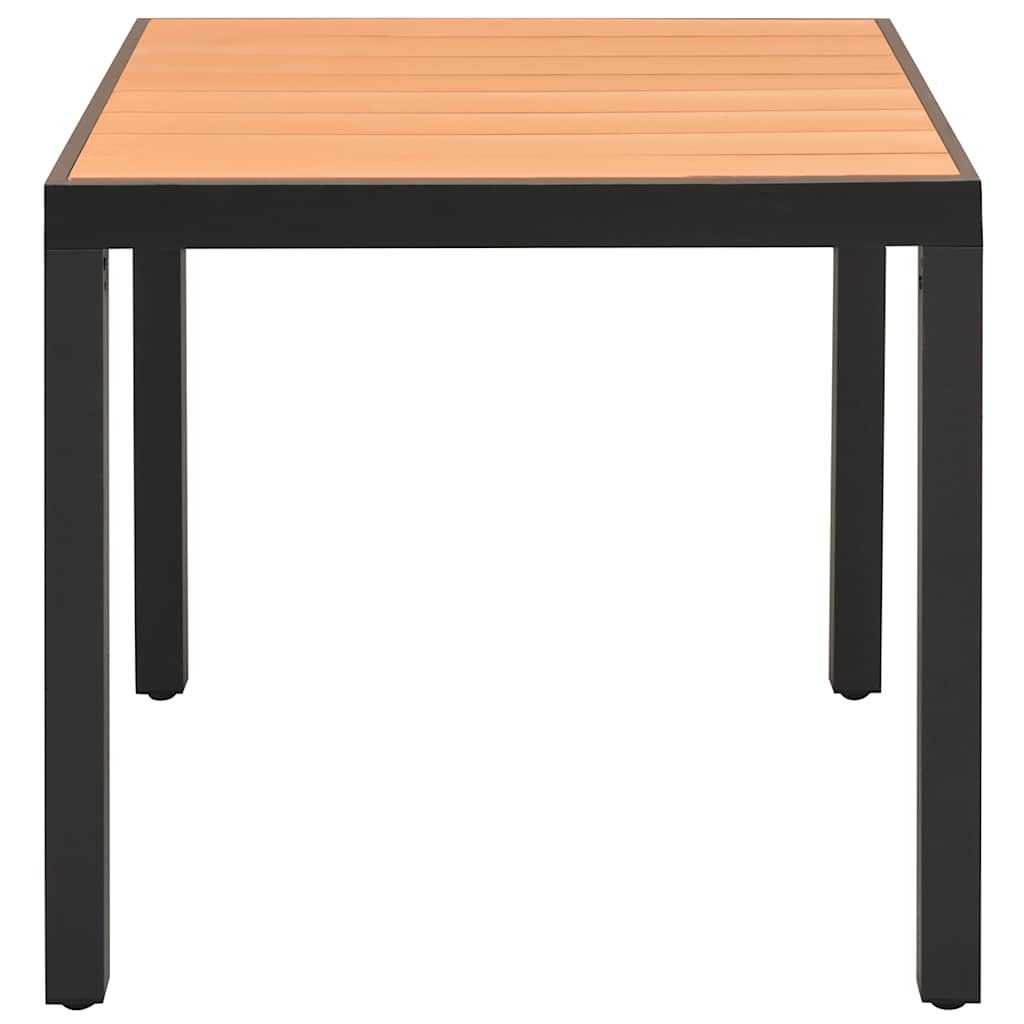 Vrtni stol smeđi 80 x 80 x 74 cm aluminijum i WPC