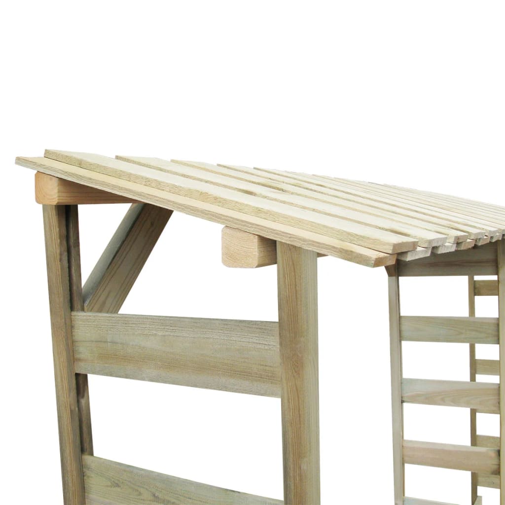 Duplo spremište za drva 300 x 44 x 176 cm impregnirana borovina