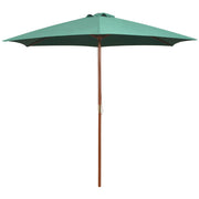Suncobran 270 x 270 cm s drvenim stupom zeleni