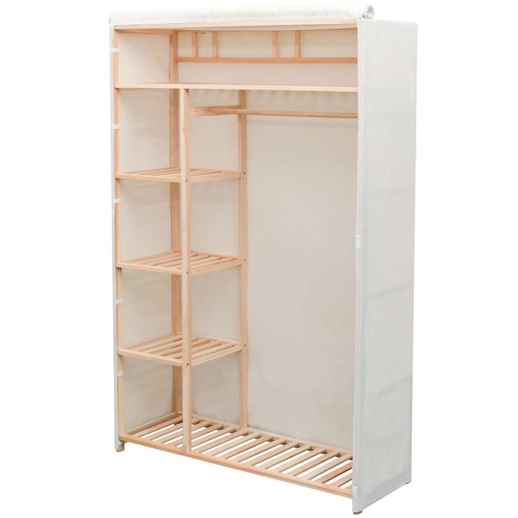 Garderobni Ormar od Tekstila i Borovine 110x40x170 cm