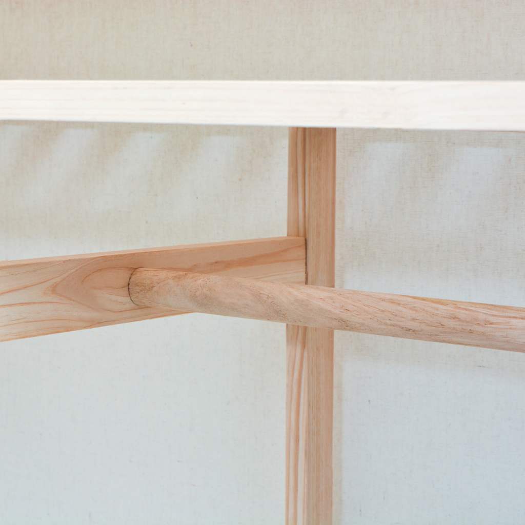 Garderobni Ormar od Tekstila i Borovine 110x40x170 cm
