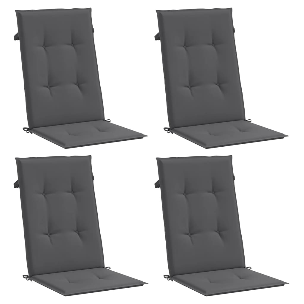 Jastuci za vrtne stolice 4 kom antracit 120x50x3 cm od tkanine