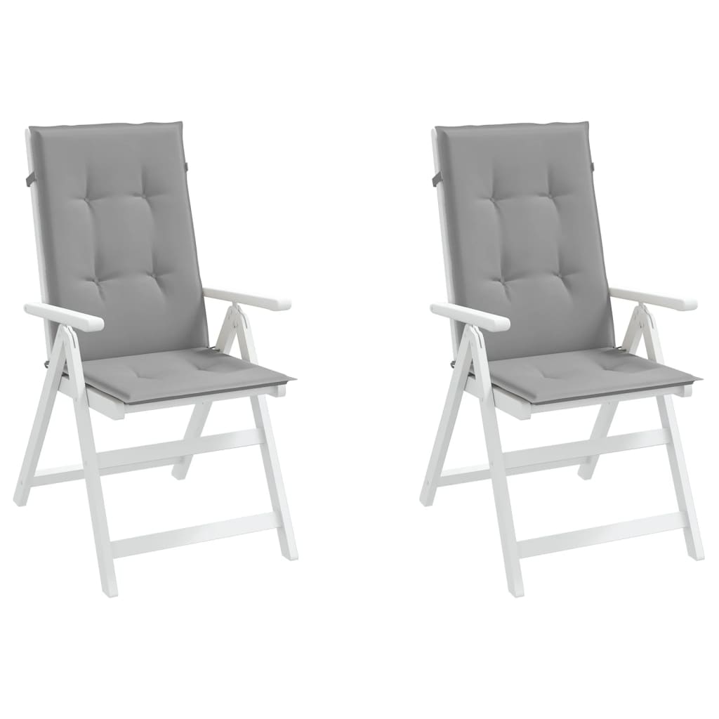 Jastuci za vrtne stolice 2 kom sivi 120 x 50 x 3 cm od tkanine