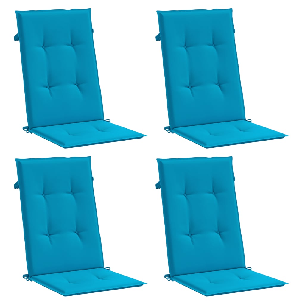 Jastuci za vrtne stolice 4 kom plavi 120 x 50 x 3 cm od tkanine