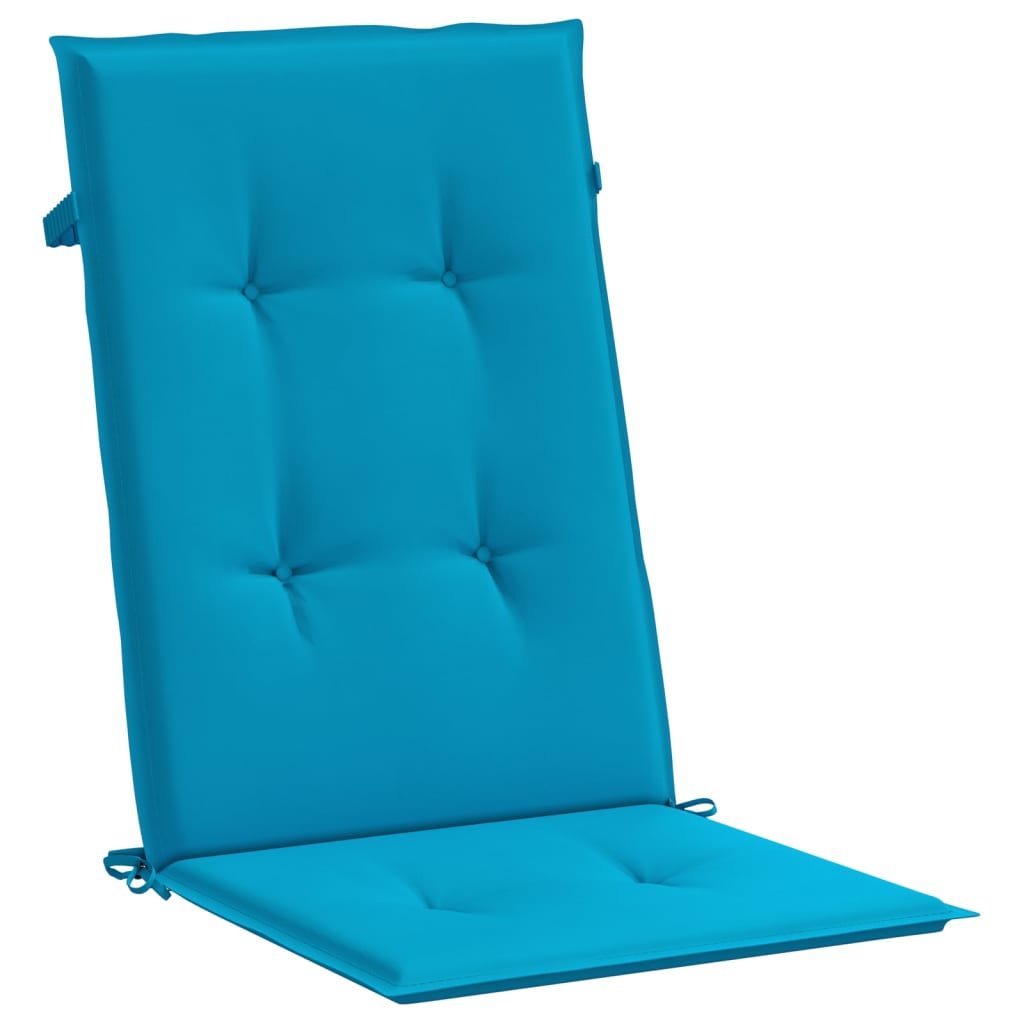 Jastuci za vrtne stolice 4 kom plavi 120 x 50 x 3 cm od tkanine