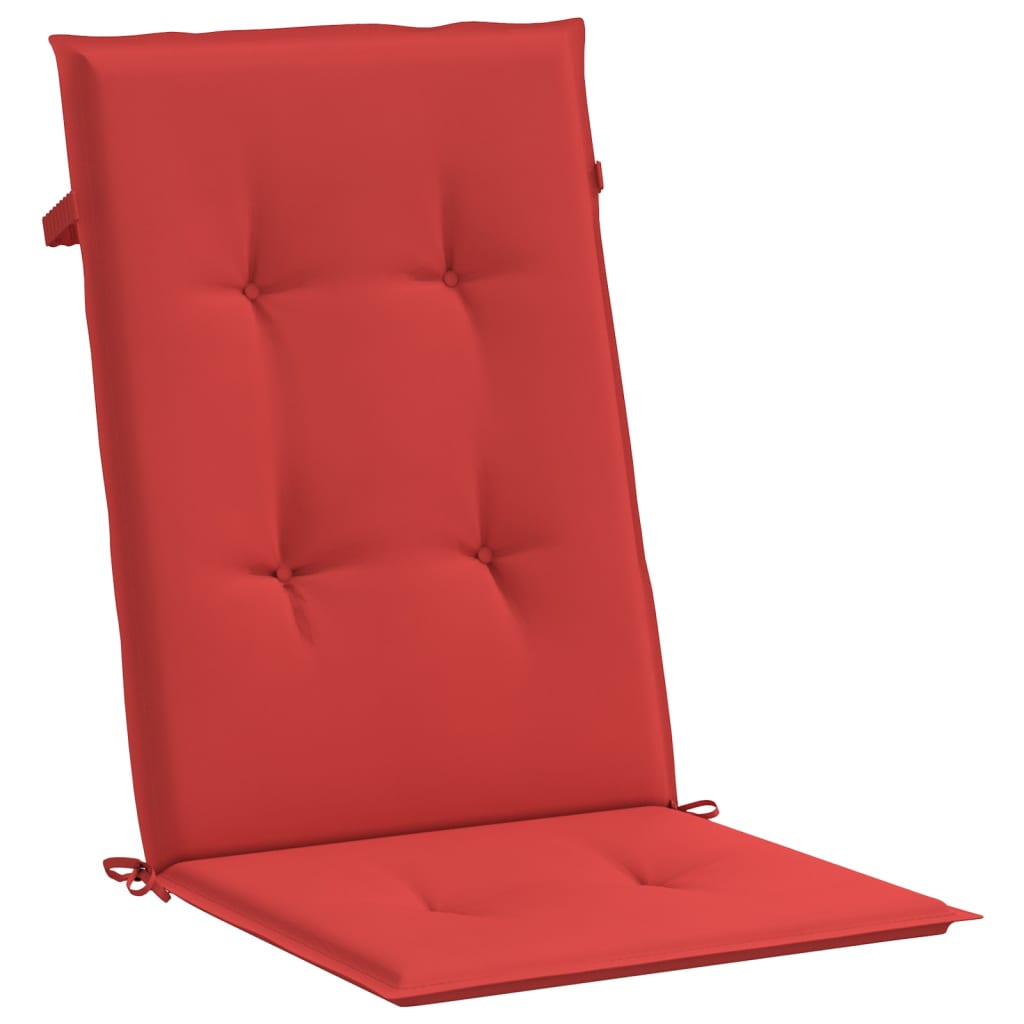 Jastuci za vrtne stolice 2 kom crveni 120x50x3 cm od tkanine