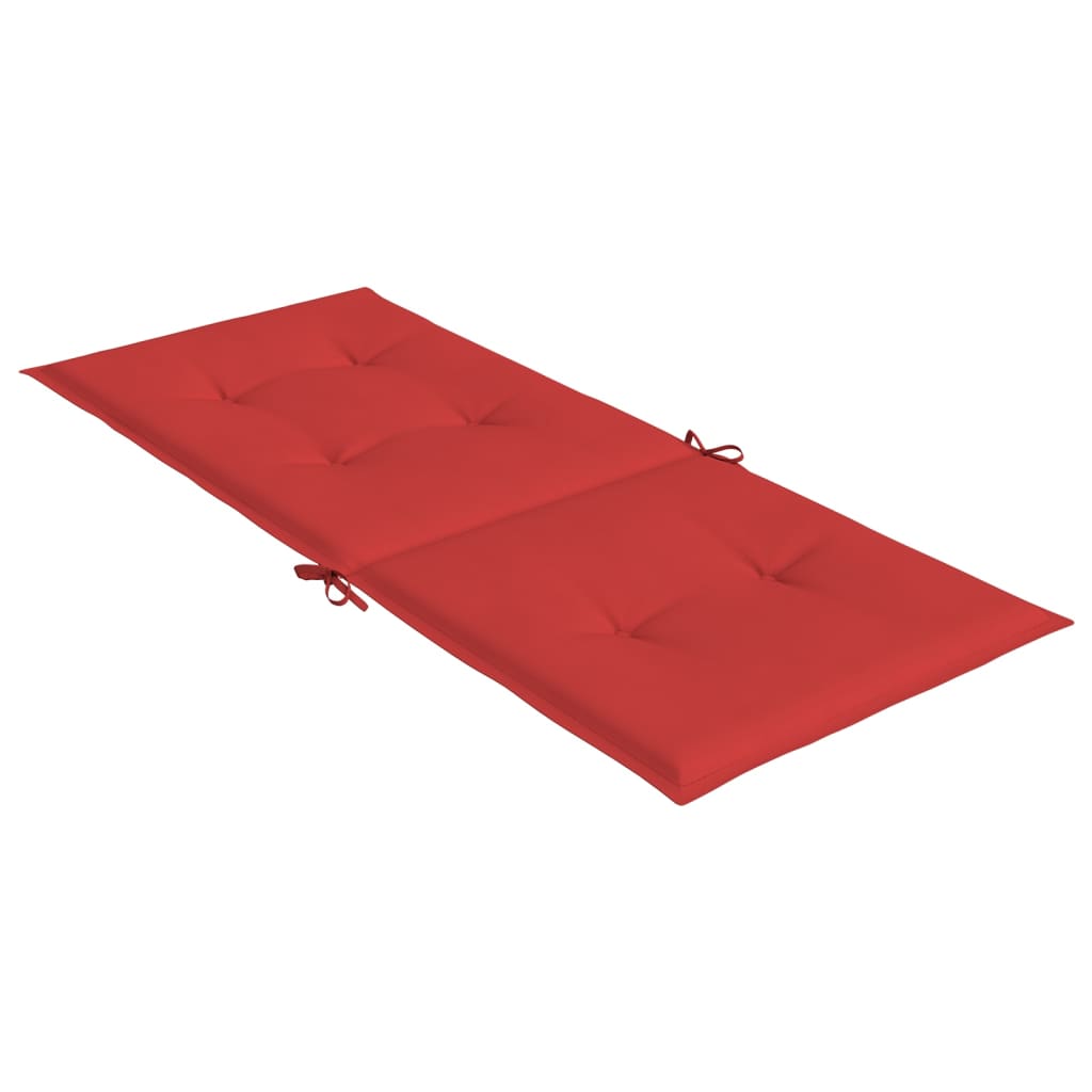 Jastuci za vrtne stolice 2 kom crveni 120x50x3 cm od tkanine
