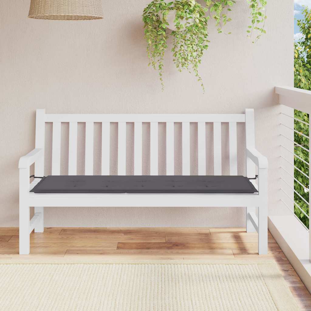 Jastuk za vrtnu klupu antracit 150 x 50 x 3 cm tkanina Oxford