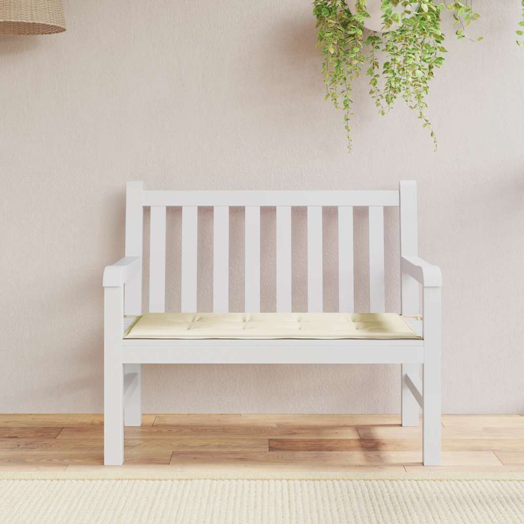 Jastuk za vrtnu klupu krem 100x50x4 cm od tkanine Oxford