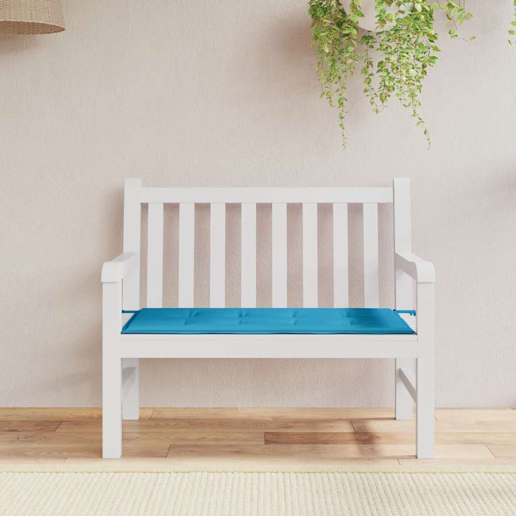 Jastuk za vrtnu klupu plavi 120 x 50 x 3 cm od tkanine Oxford