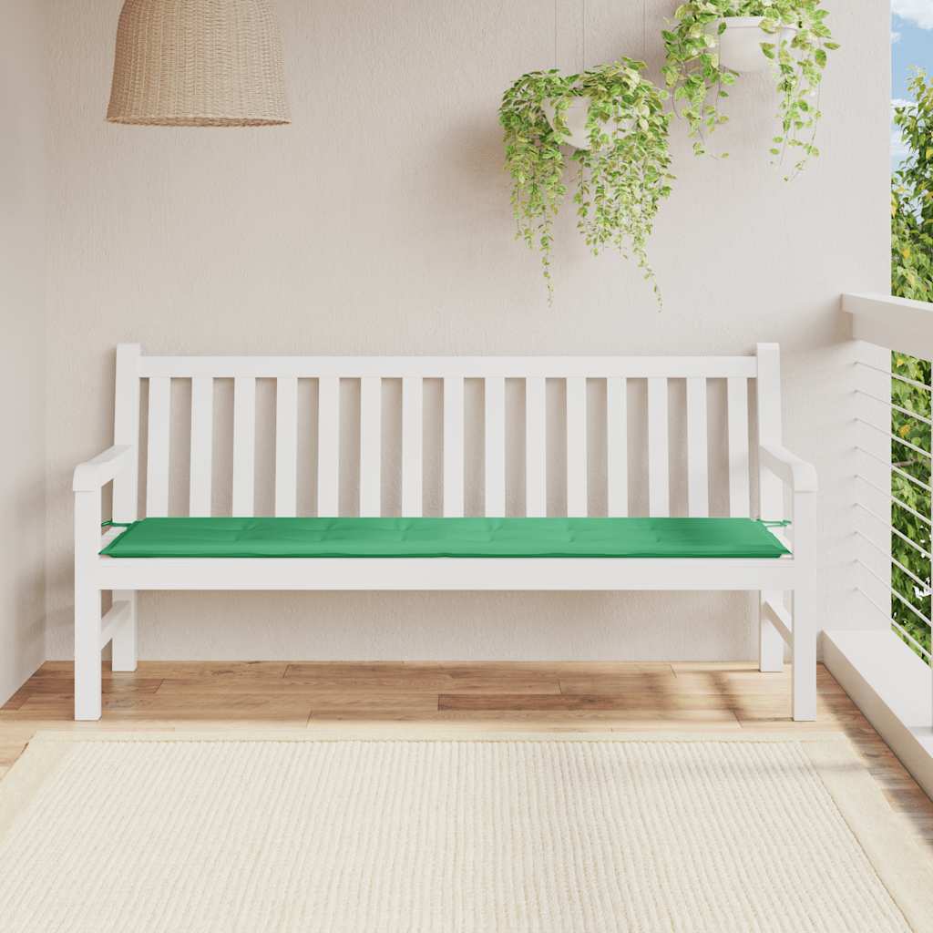 Jastuk za vrtnu klupu zeleni 180 x 50 x 3 cm od tkanine Oxford