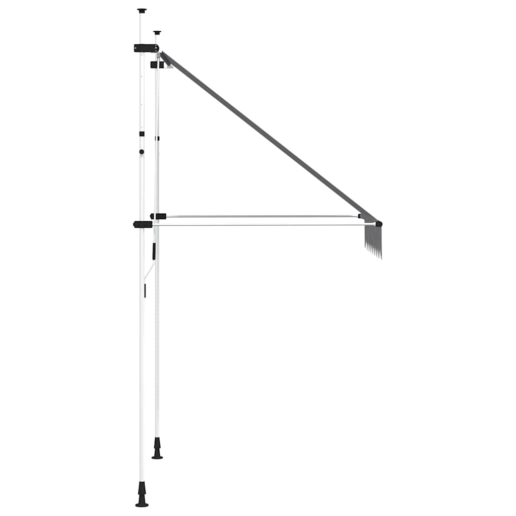 Tenda na ručno uvlačenje 150 cm plavo-bijela prugasta