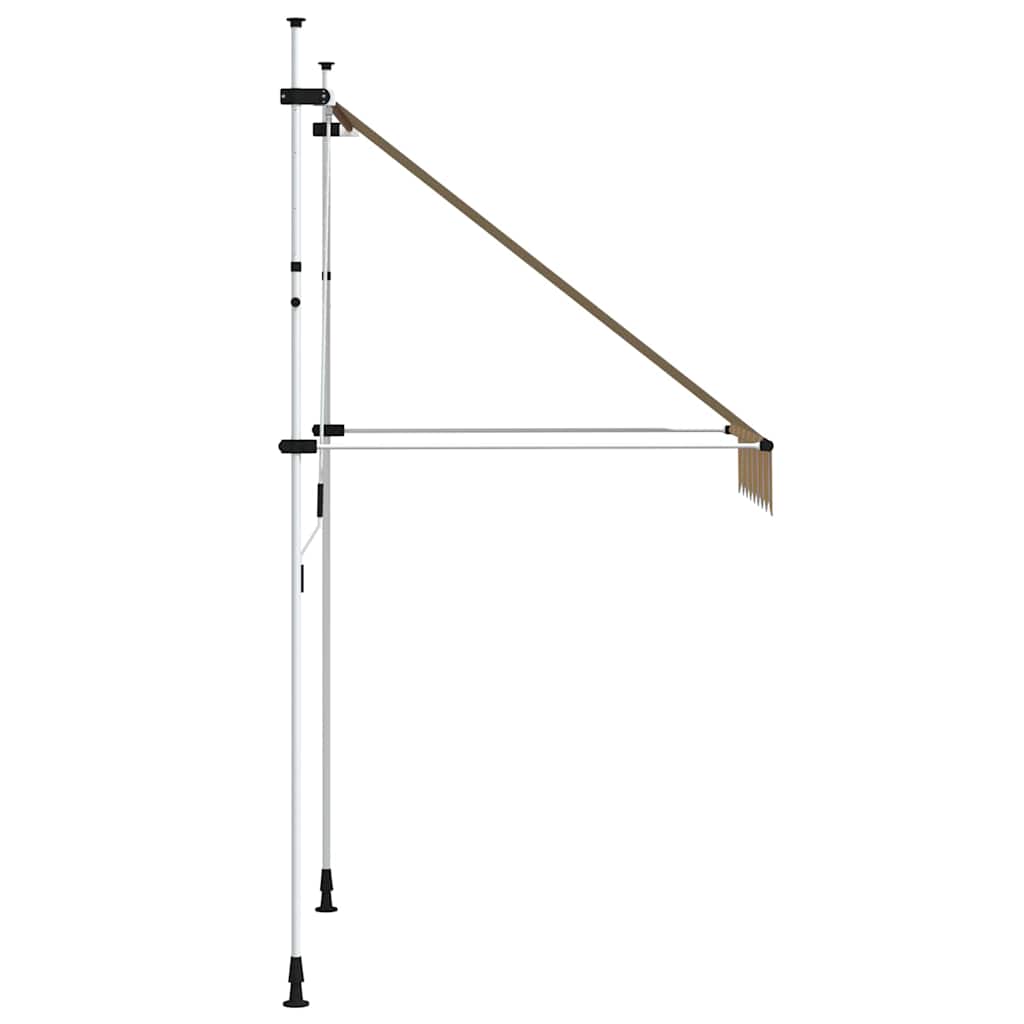 Tenda na ručno uvlačenje 150 cm žuto-plava prugasta