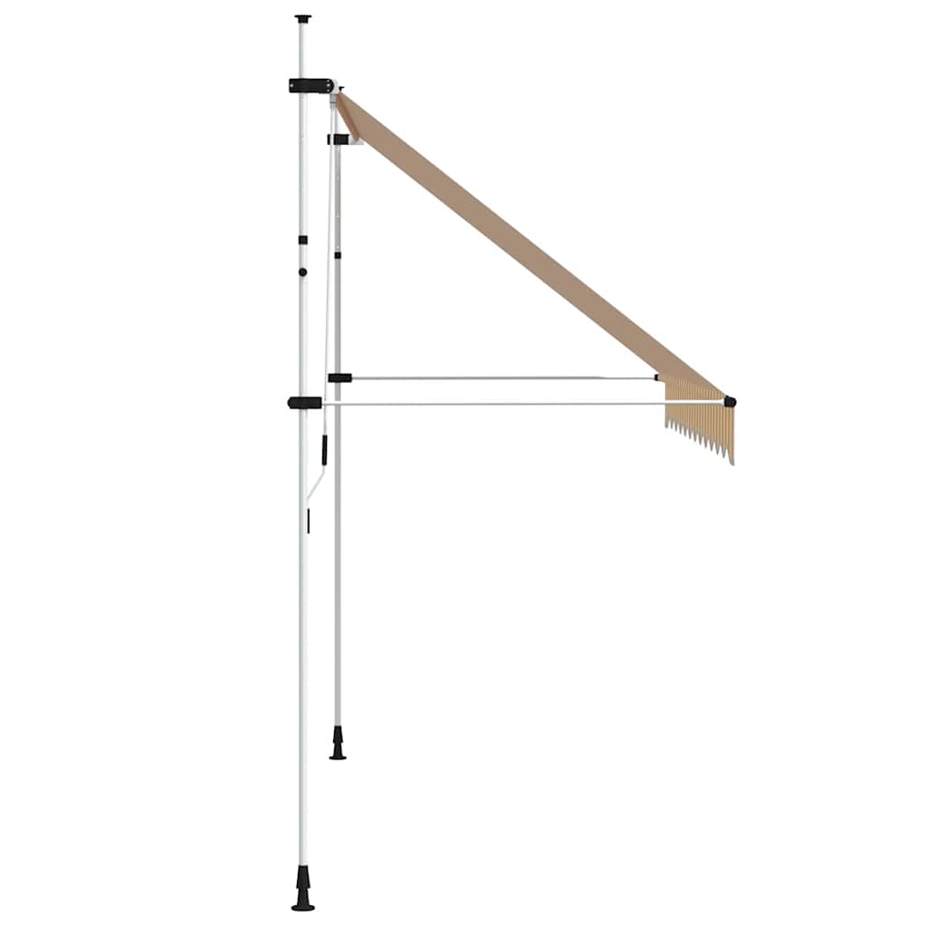 Tenda na ručno uvlačenje 300 cm narančasto-bijela prugasta