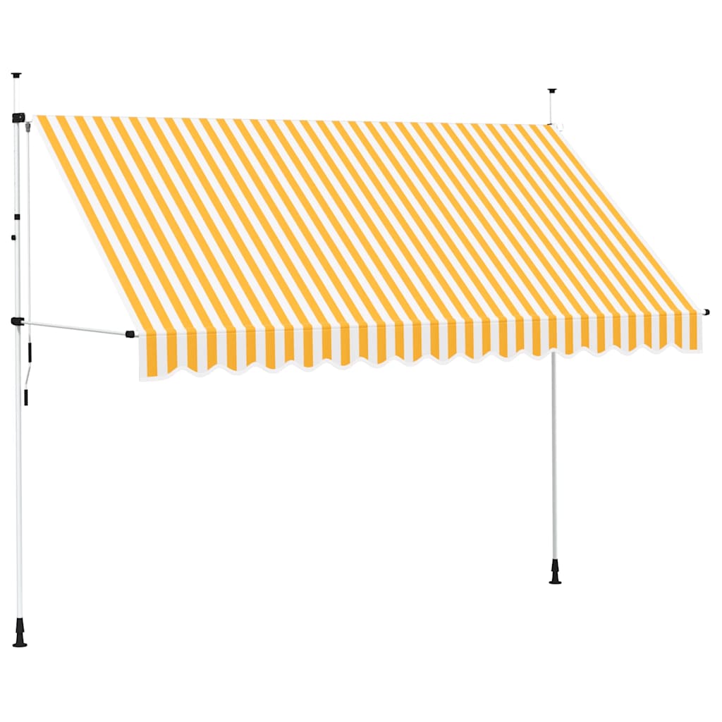 Tenda na ručno uvlačenje 350 cm narančasto-bijela prugasta