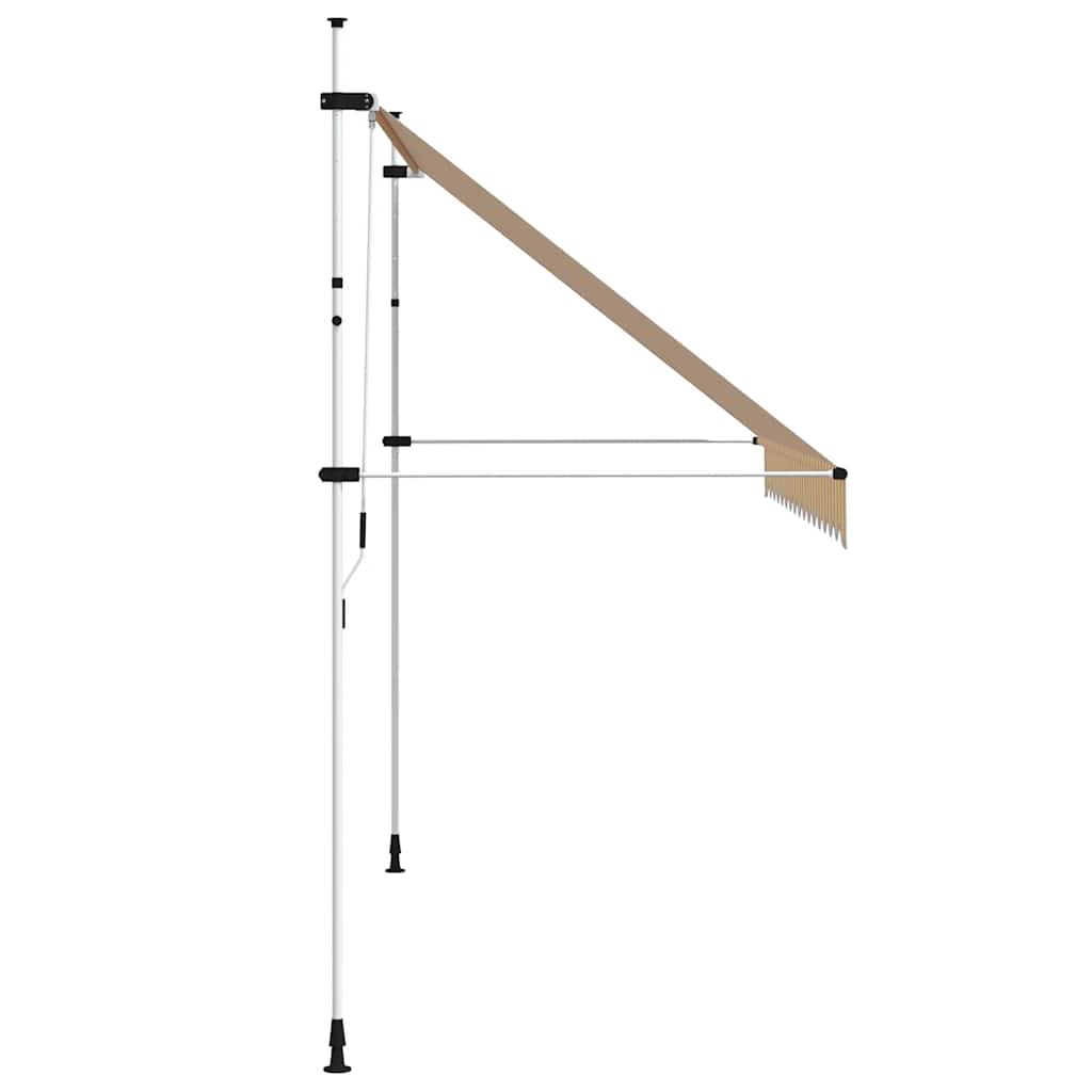 Tenda na ručno uvlačenje 350 cm narančasto-bijela prugasta