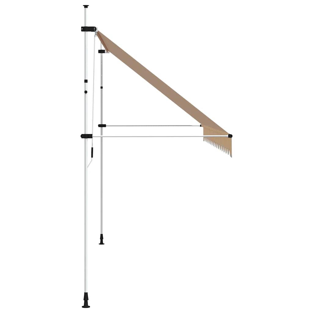 Tenda na ručno uvlačenje 400 cm narančasto-bijela prugasta