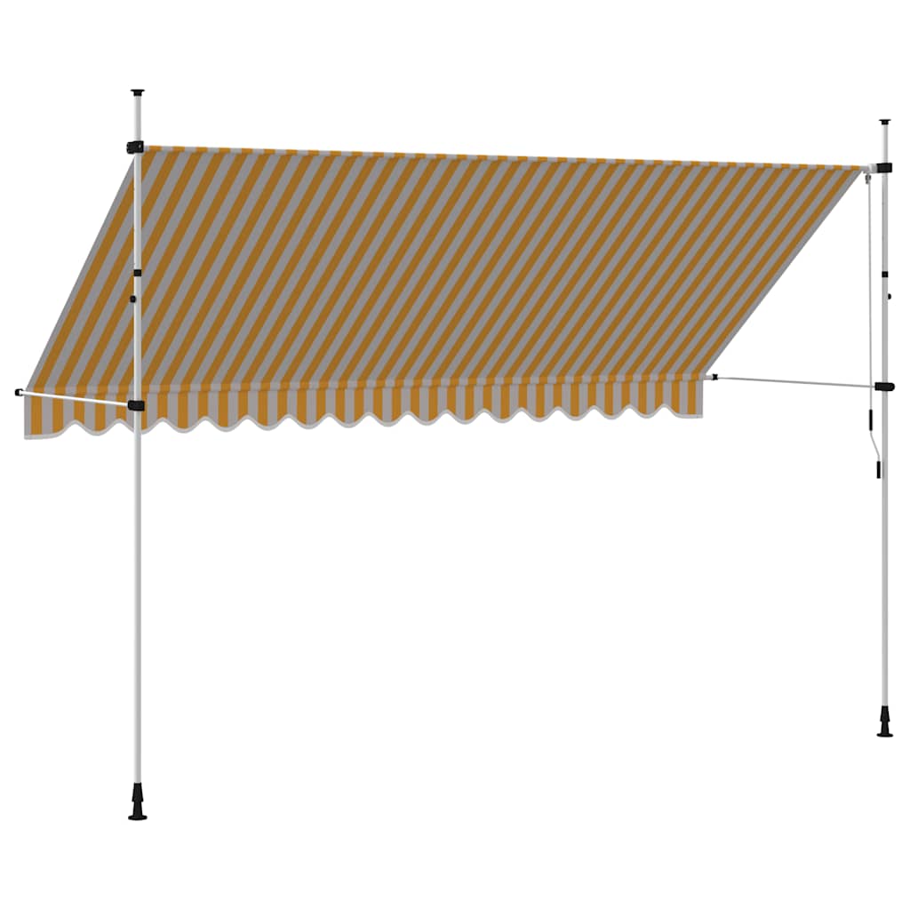 Tenda na ručno uvlačenje 400 cm narančasto-bijela prugasta