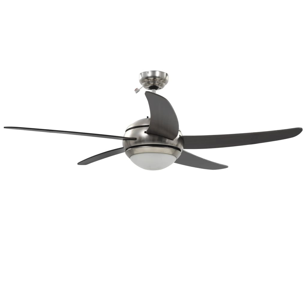 Ukrasni stropni ventilator sa svjetlom 128 cm smeđi