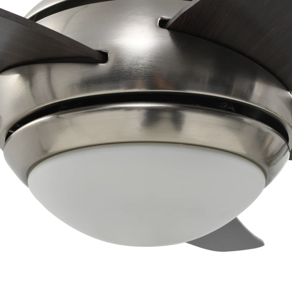 Ukrasni stropni ventilator sa svjetlom 128 cm smeđi