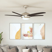 Ukrasni stropni ventilator sa svjetlom 128 cm smeđi