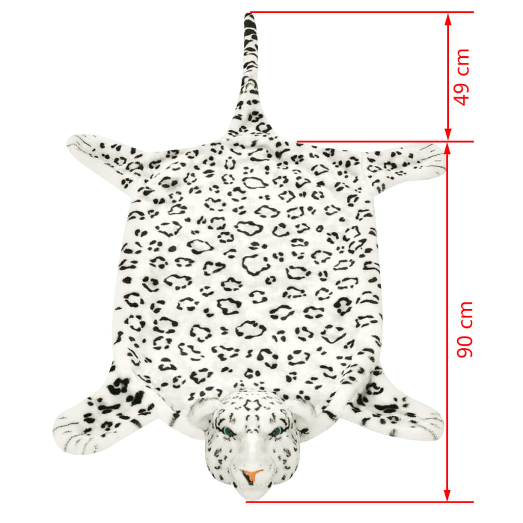 Tepih Leopard od Pliša 139 cm Bijeli