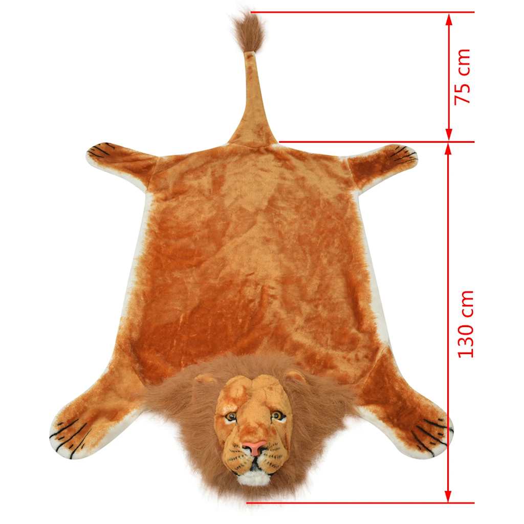 Tepih Lav od Pliša 205 cm Smeđi