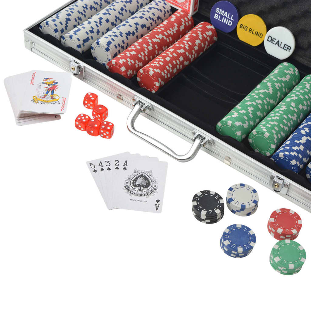Set za Poker s 500 Žetona Aluminijum