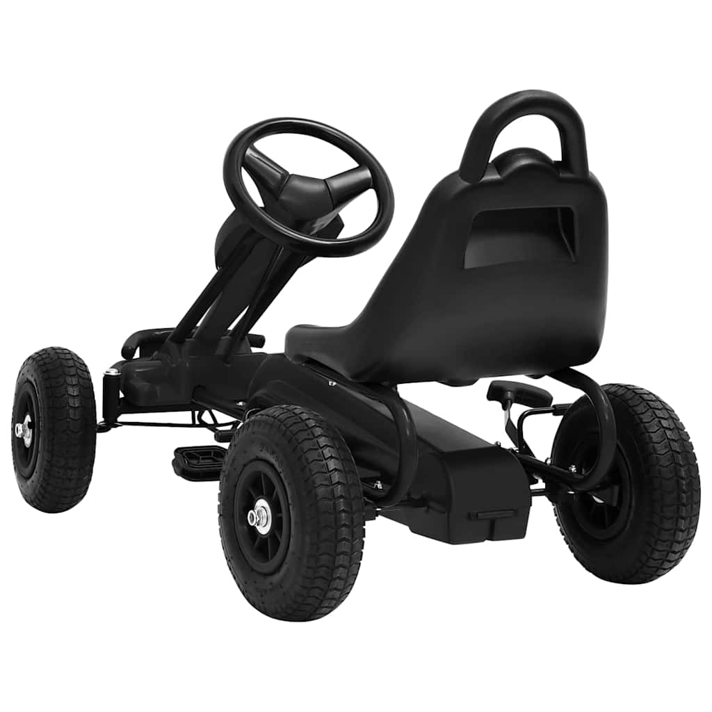 Go-Kart s Pedalama i Pneumatskim Gumama crni