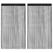 Končane Zavjese 2 kom 140x250 cm Crne