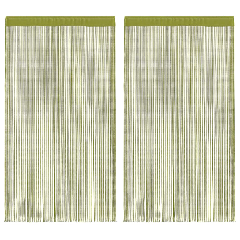 Končane Zavjese 2 kom 140x250 cm Zelene