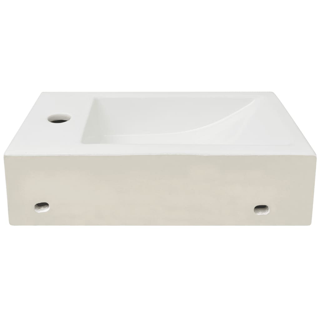 Umivaonik s Otvorom za Slavinu Keramički Bijeli 46x25,5x12 cm