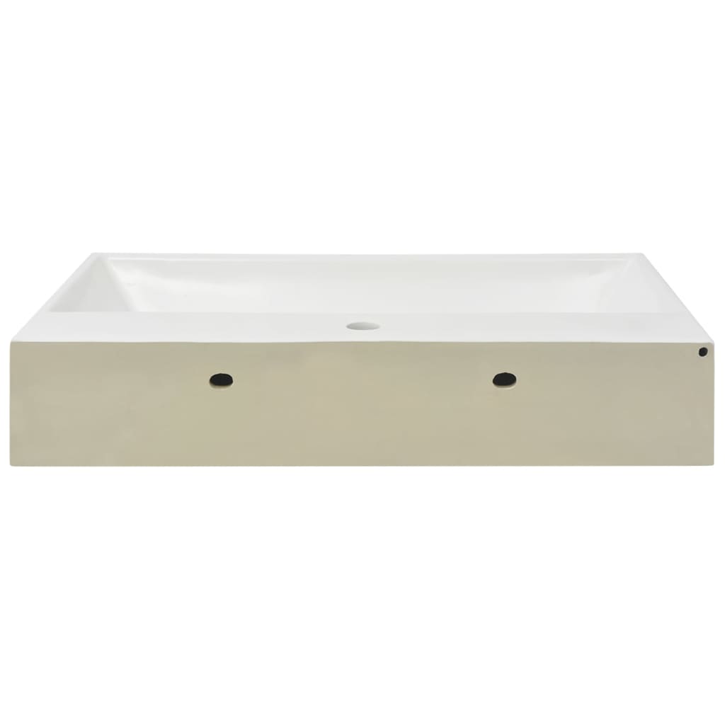 Umivaonik s Poklopcem za Slivnik Keramički Bijeli 76 x 42,5 x 14,5 cm