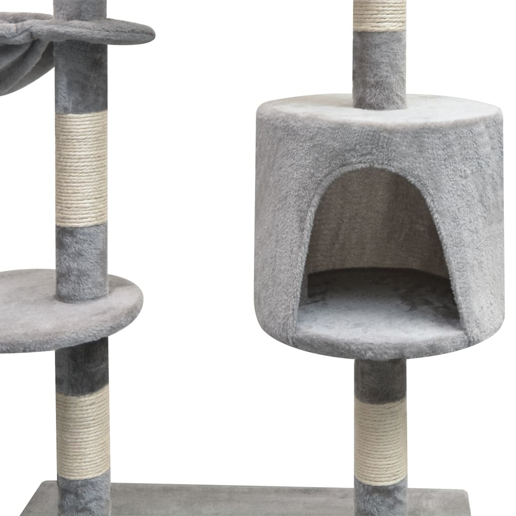 Penjalica Grebalica za Mačke sa Stupovima od Sisala 125 cm Siva