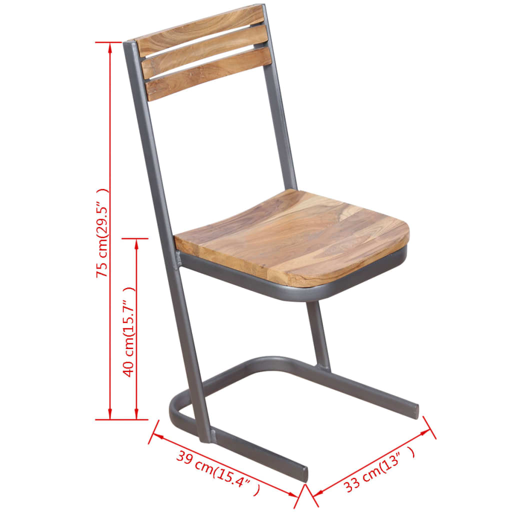 Blagovaonske Stolice 2 kom Masivna Tikovina